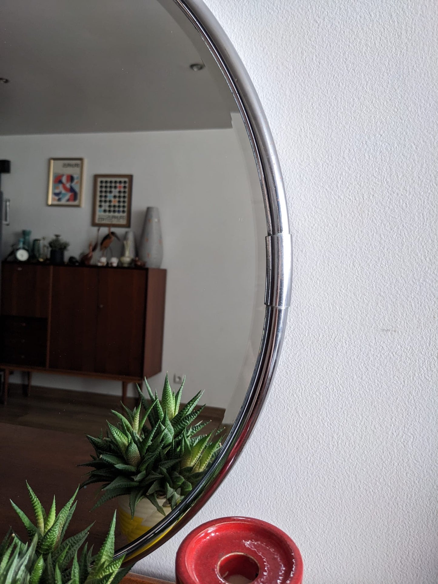 Miroir rond Space Âge