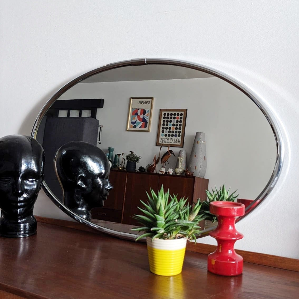 Miroir ovale Space Âge
