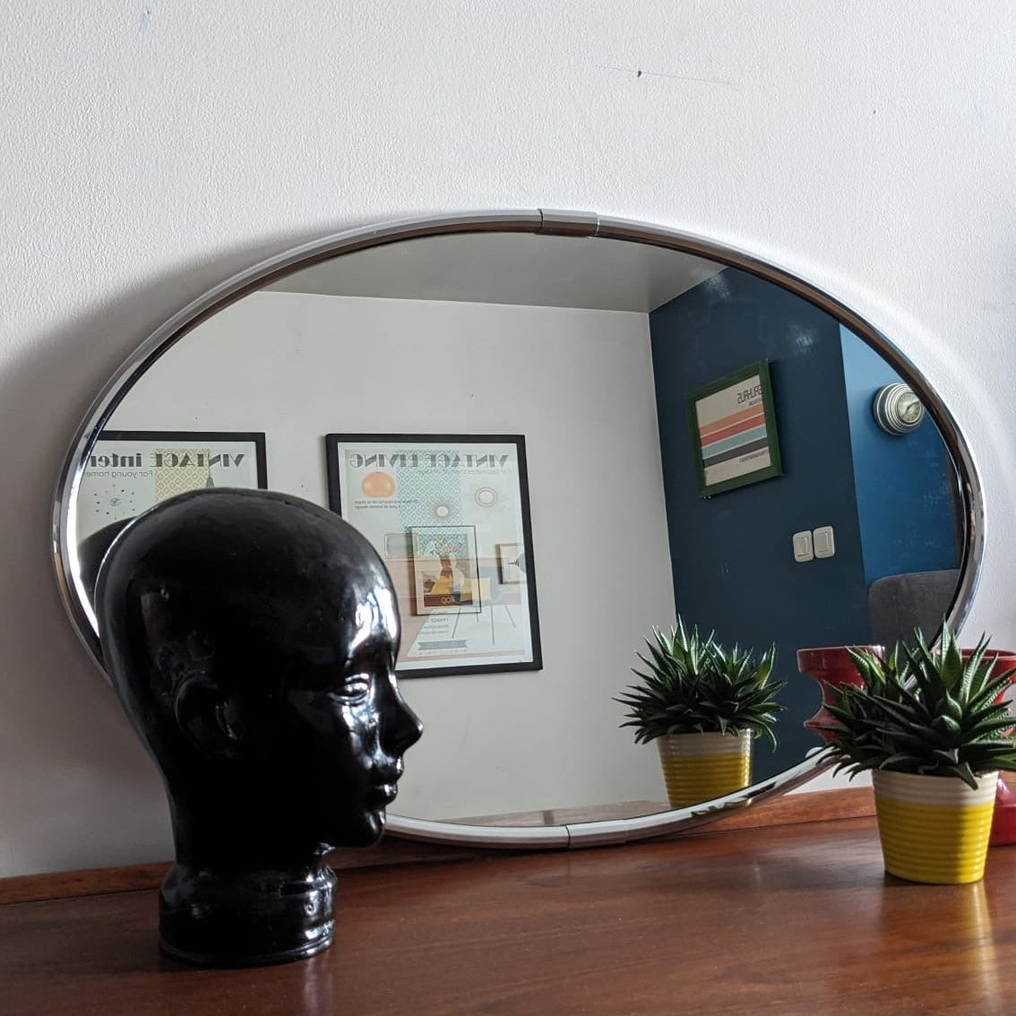 Miroir ovale Space Âge