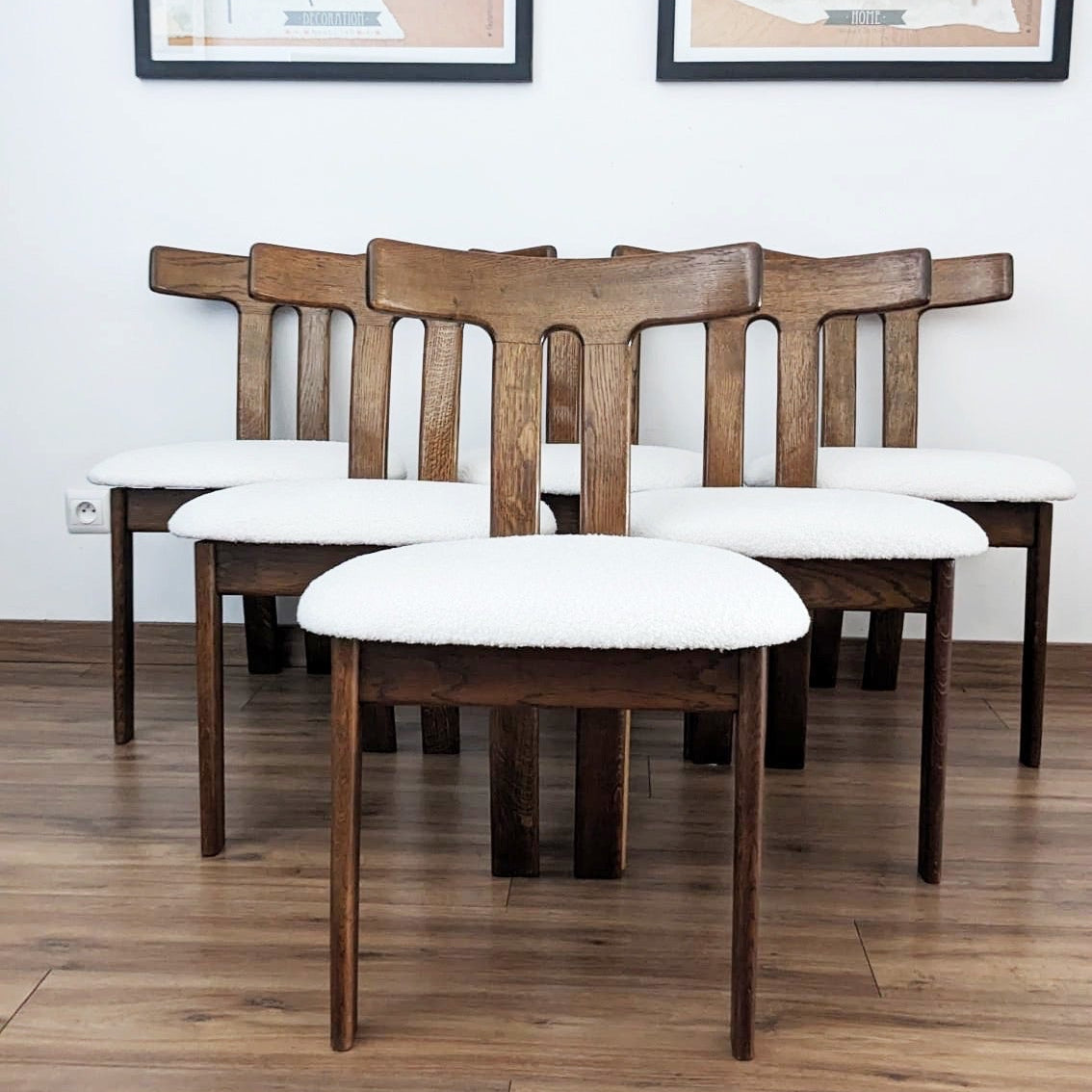 6 chaises T design scandinave