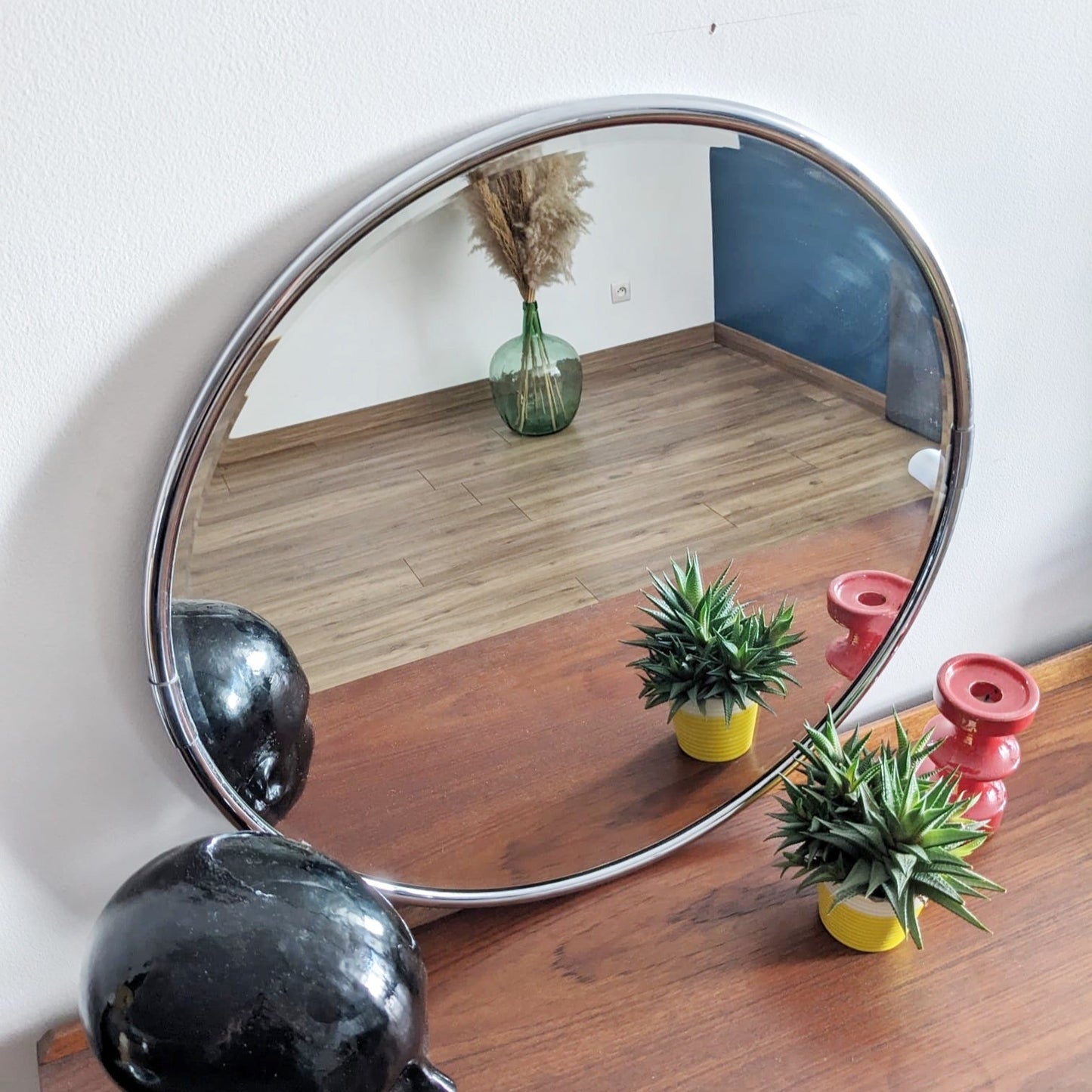 Miroir rond Space Âge
