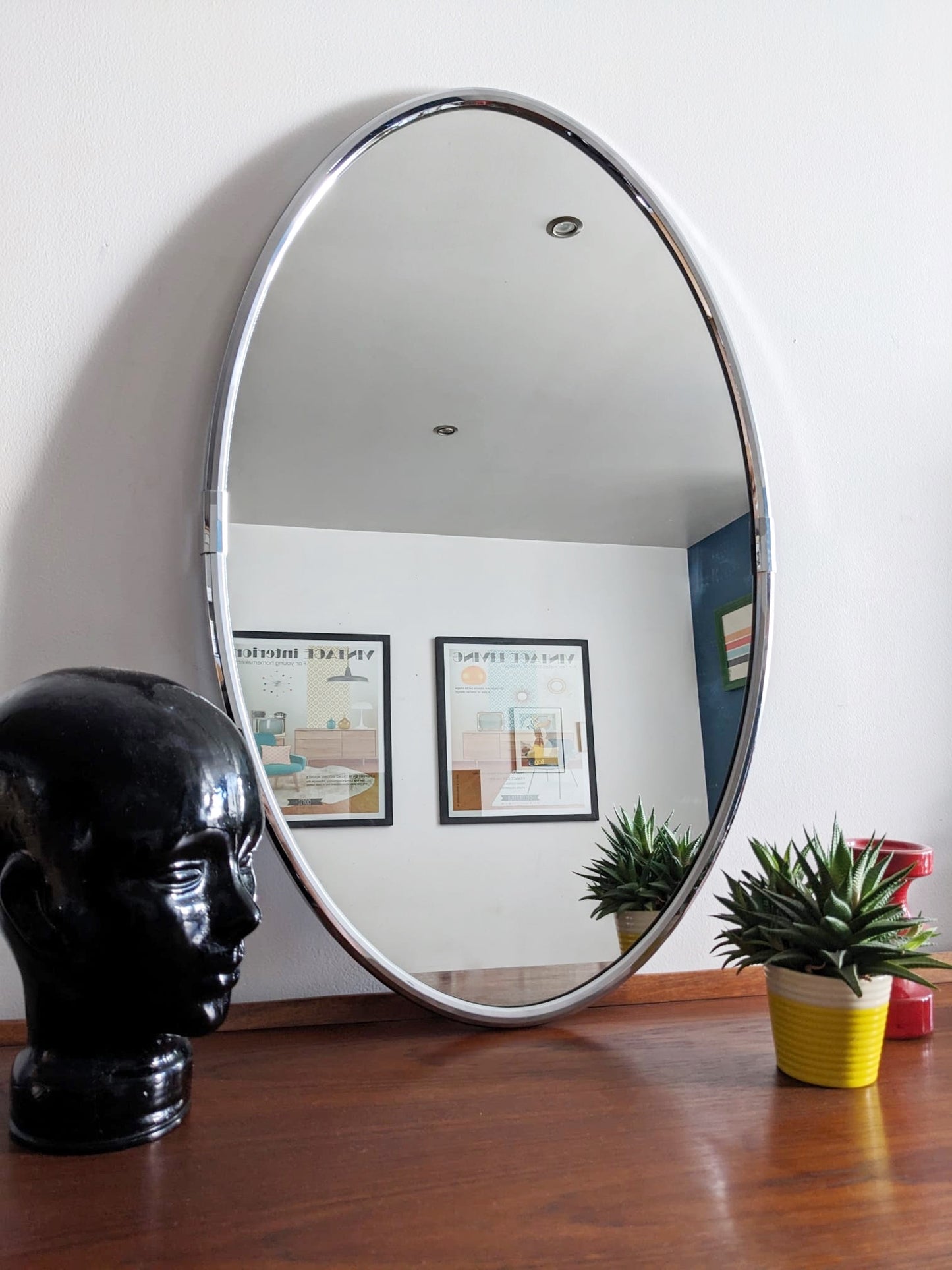 Miroir ovale Space Âge