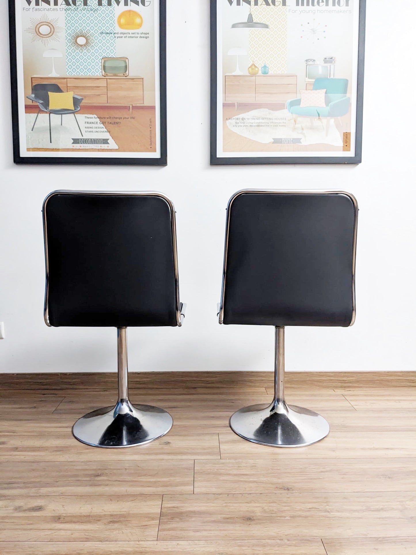 Lot de 4 chaises des années 70