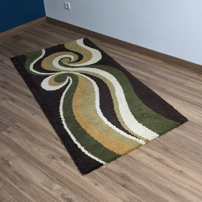 Tapis vert vintage des années 70