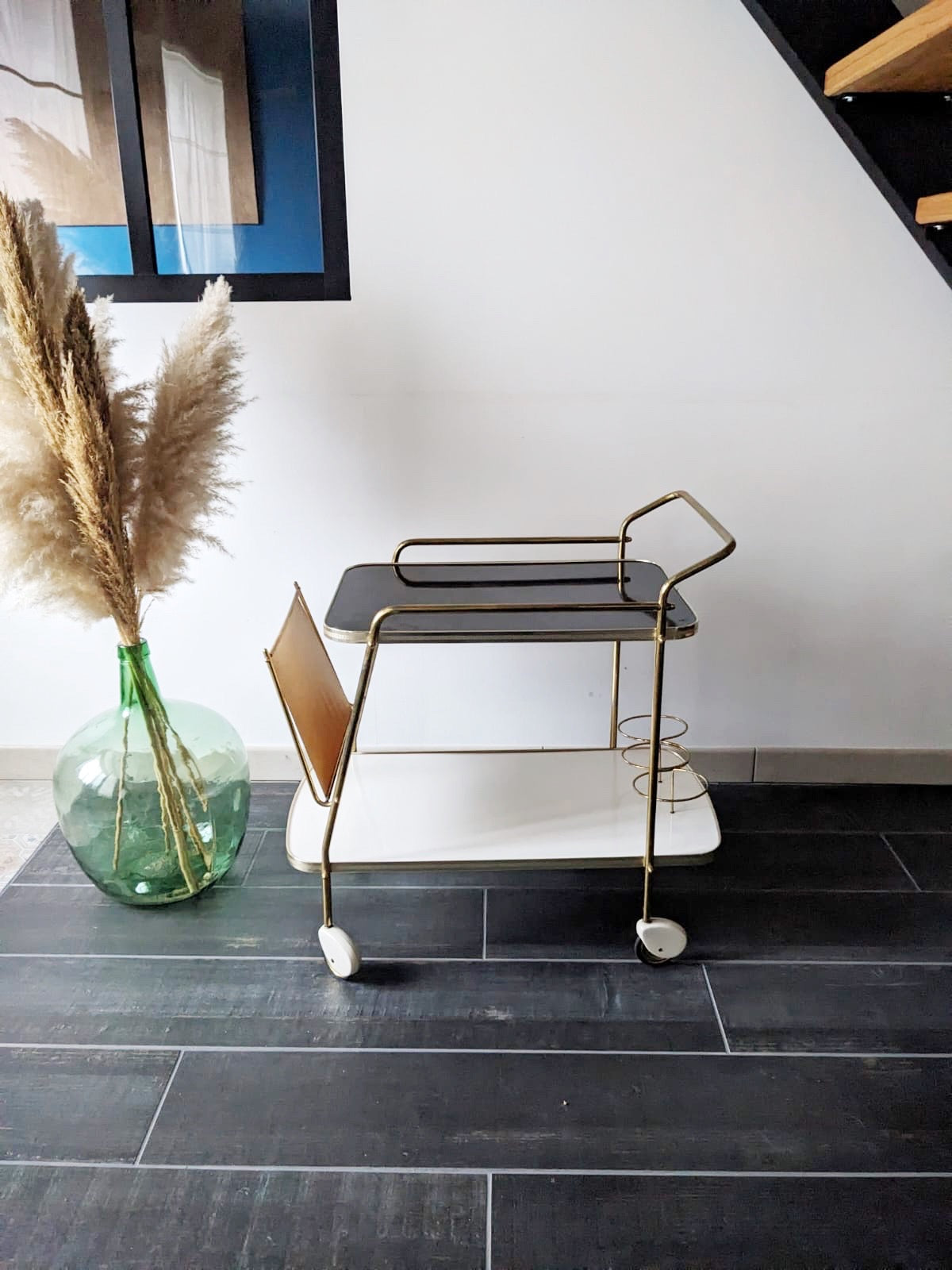 Desserte avec porte revues des années 60