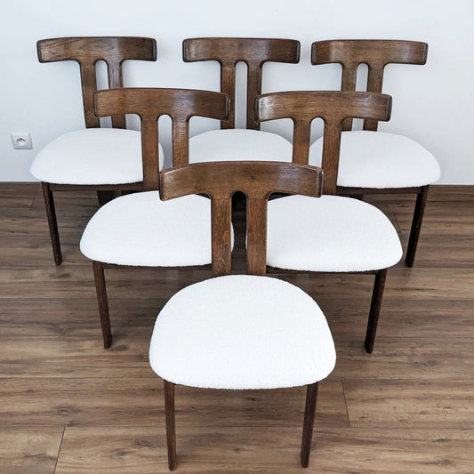 6 chaises T design scandinave